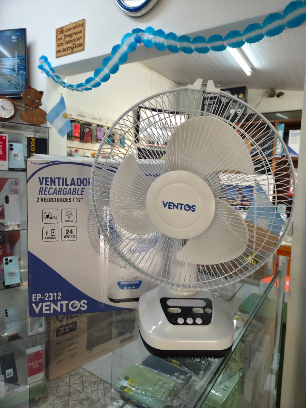 Ventilador Recargable Ventos 12 pulgadas